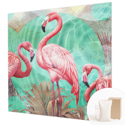 High quality wall mural wallpaper featuring exotic birds