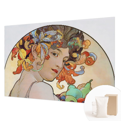 Premium photo wallpaper with a colorful Art Nouveau motif