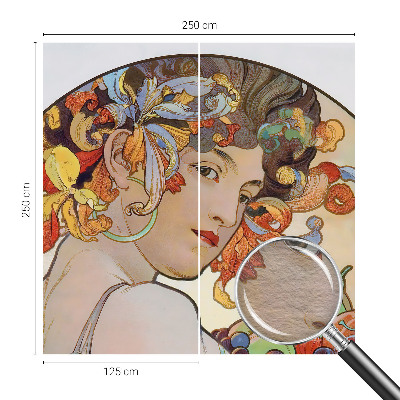 Premium photo wallpaper with a colorful Art Nouveau motif