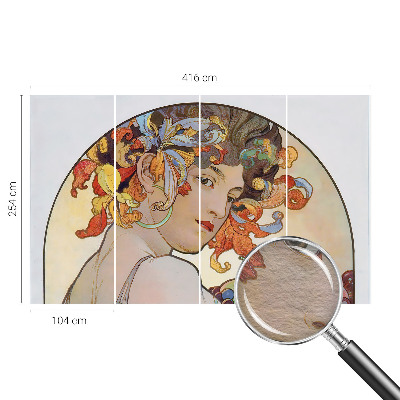Premium photo wallpaper with a colorful Art Nouveau motif