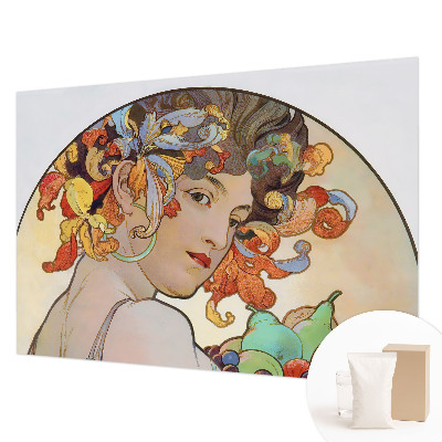 Premium photo wallpaper with a colorful Art Nouveau motif