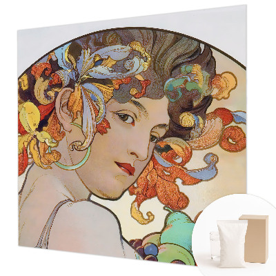 Premium photo wallpaper with a colorful Art Nouveau motif