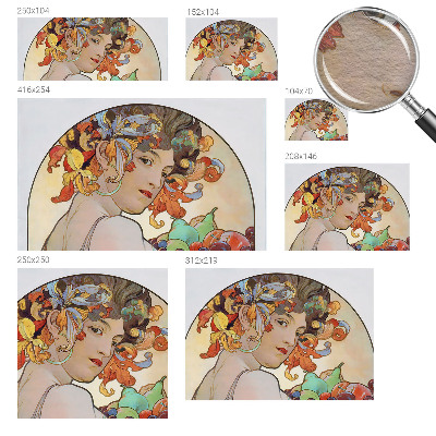 Premium photo wallpaper with a colorful Art Nouveau motif