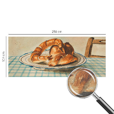 Wall mural with a kitchen baked goods design