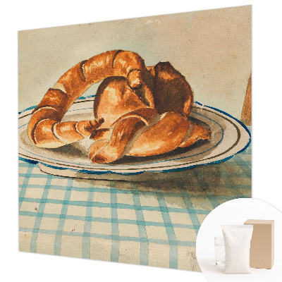 Wall mural with a kitchen baked goods design