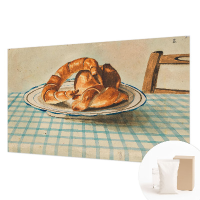 Wall mural with a kitchen baked goods design
