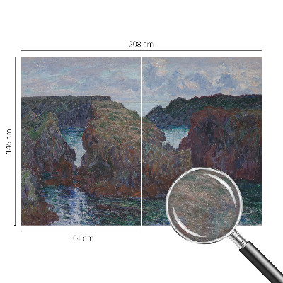 Non-woven photo wallpaper with a rocky coast motif