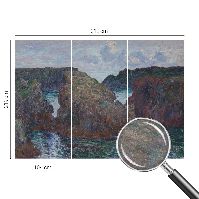 Non-woven photo wallpaper with a rocky coast motif