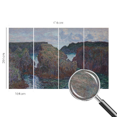 Non-woven photo wallpaper with a rocky coast motif