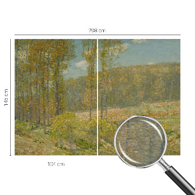 Custom size wall mural featuring a forest landscape