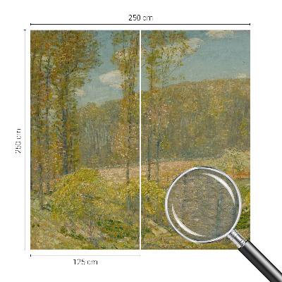 Custom size wall mural featuring a forest landscape