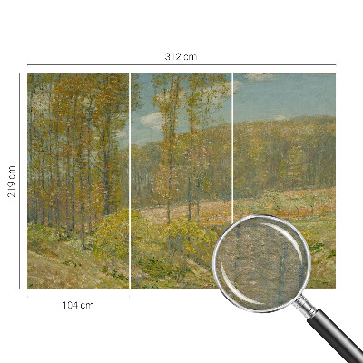 Custom size wall mural featuring a forest landscape