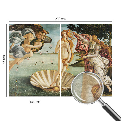 Large wall mural wallpaper featuring Botticelli’s The Birth of Venus