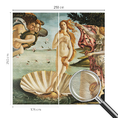 Large wall mural wallpaper featuring Botticelli’s The Birth of Venus