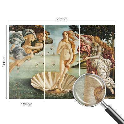 Large wall mural wallpaper featuring Botticelli’s The Birth of Venus