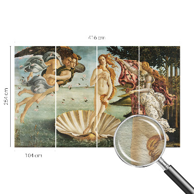 Large wall mural wallpaper featuring Botticelli’s The Birth of Venus