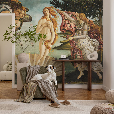 Large wall mural wallpaper featuring Botticelli’s The Birth of Venus