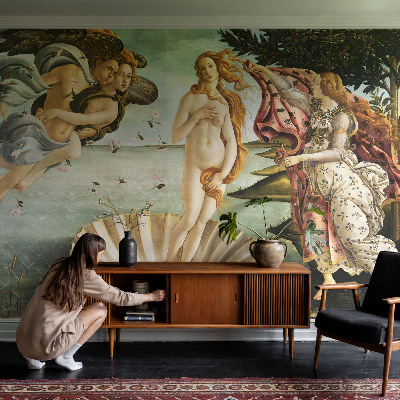 Large wall mural wallpaper featuring Botticelli’s The Birth of Venus
