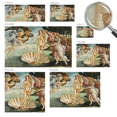 Large wall mural wallpaper featuring Botticelli’s The Birth of Venus