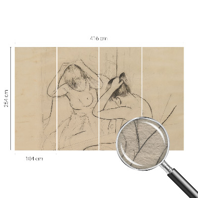 Large wallpaper mural with an artistic elegant design