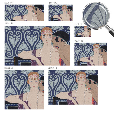 Modern wall mural featuring an artistic depiction of a couple