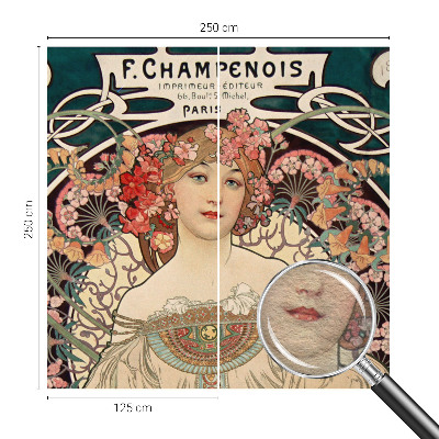 Modern wall mural for bedroom Floral symmetry