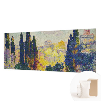 Modern wall mural for living room featuring impressionist landscape artwork