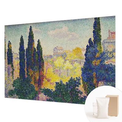 Modern wall mural for living room featuring impressionist landscape artwork