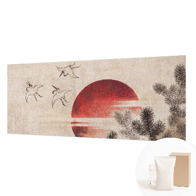 Premium wall mural for bedroom featuring an eastern forest design