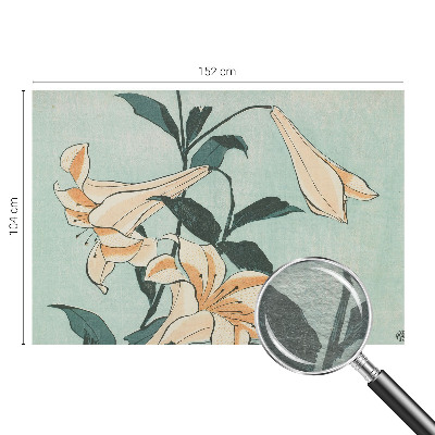Premium photo wallpaper with a delicate lilies design