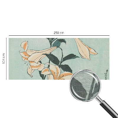 Premium photo wallpaper with a delicate lilies design