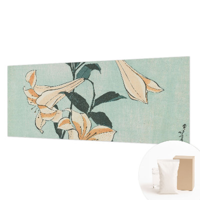 Premium photo wallpaper with a delicate lilies design