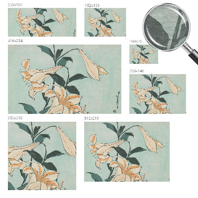 Premium photo wallpaper with a delicate lilies design