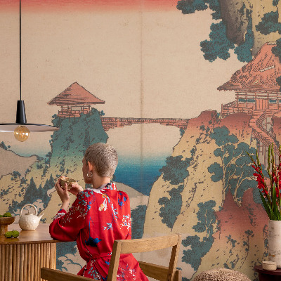 Wall mural featuring a picturesque landscape