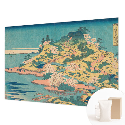 Non-woven photo wallpaper featuring a Japanese landscape motif