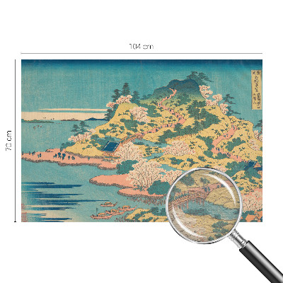 Non-woven photo wallpaper featuring a Japanese landscape motif