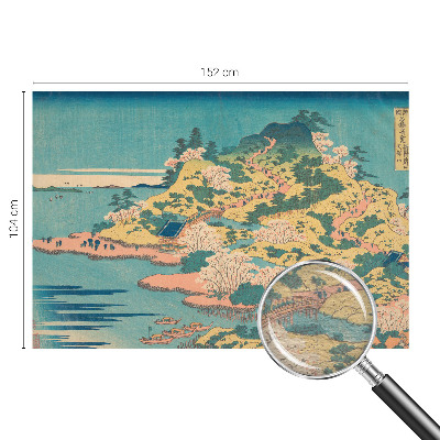 Non-woven photo wallpaper featuring a Japanese landscape motif