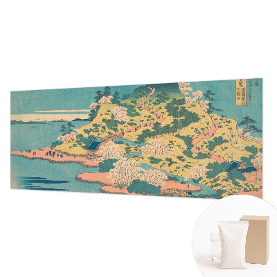 Non-woven photo wallpaper featuring a Japanese landscape motif