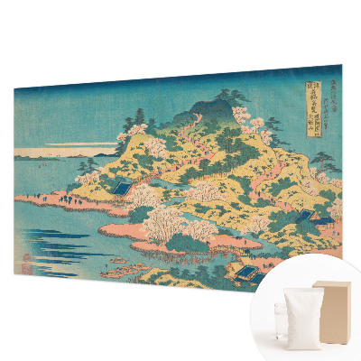 Non-woven photo wallpaper featuring a Japanese landscape motif