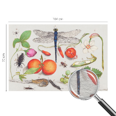 Wallpaper mural with a nature illustration