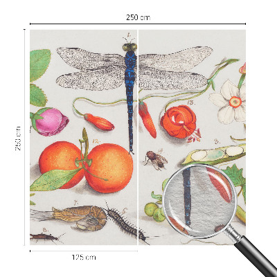 Wallpaper mural with a nature illustration