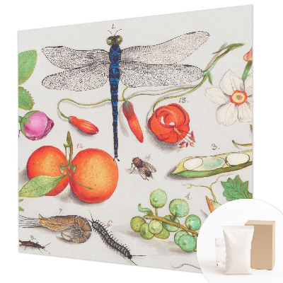 Wallpaper mural with a nature illustration