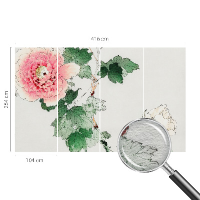 Photo wallpaper with a subtle floral pattern