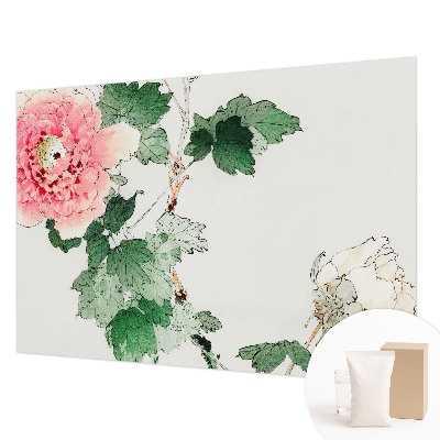 Photo wallpaper with a subtle floral pattern
