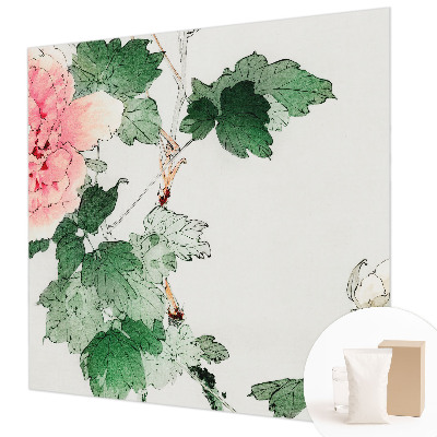 Photo wallpaper with a subtle floral pattern