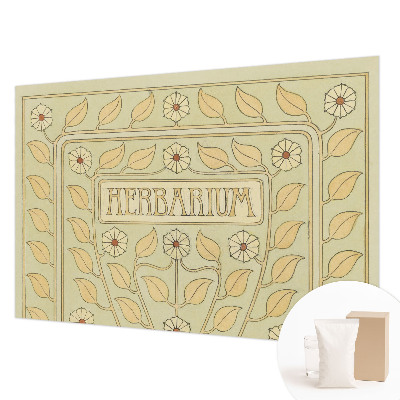 Photo wall mural with a plant ornament design