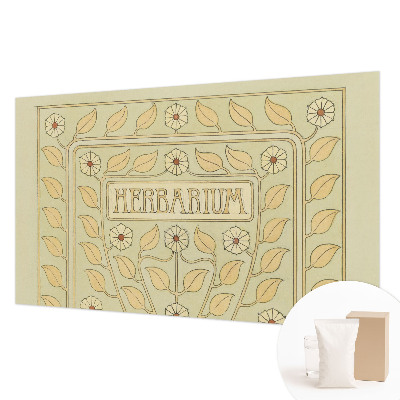 Photo wall mural with a plant ornament design