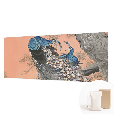 Bedroom wall mural wallpaper with a peacock elegance design