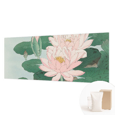 Wallpaper mural for living room featuring a water lotus design