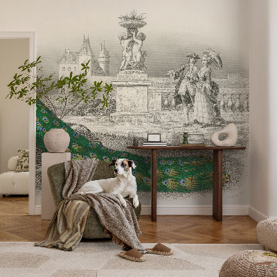 Large wall mural Colorful feathers